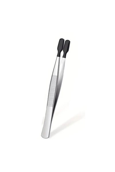 Choice1 1pcs Black-F 1/4 Pieces Tweezers With Rubber Tips Tweezers Rubber PVC...