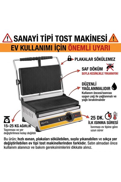 Remta 16 Dilim Döküm Tost Makinası Elektrikli - R76