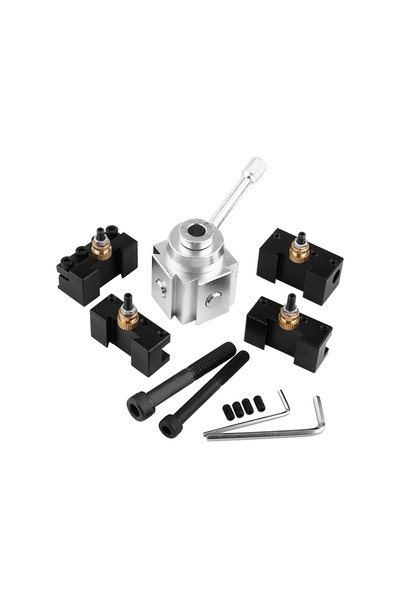 Choice 1set Lathe Tool Holder Set of Aluminum Alloy Mini Lathe Tool Post and ...