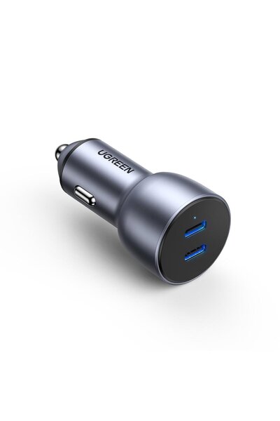 Ugreen Çift PD Type-C Çıkışlı 50W Araç Çakmaklık Şarj Cihazı