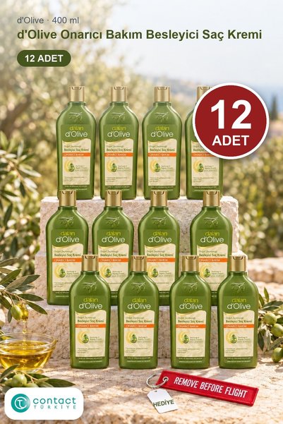Dalan d'Olive Zeytinyağlı Onarıcı Bakım Saç Kremi 400 ml x 12 Adet