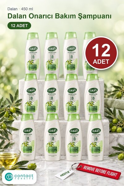 Dalan Onarıcı Bakım Şampuanı 450 ml x 12 Adet - Kuru ve Yıpranmış Saçlar