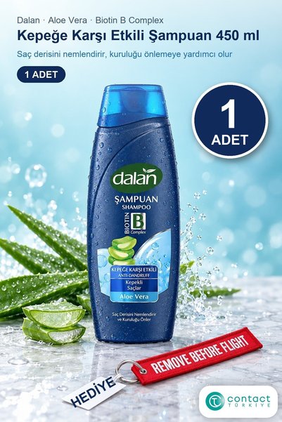 Dalan Aloe Vera Kepeğe Karşı Etkili Şampuan 450 ml x 1 Adet - Biotin B Complex