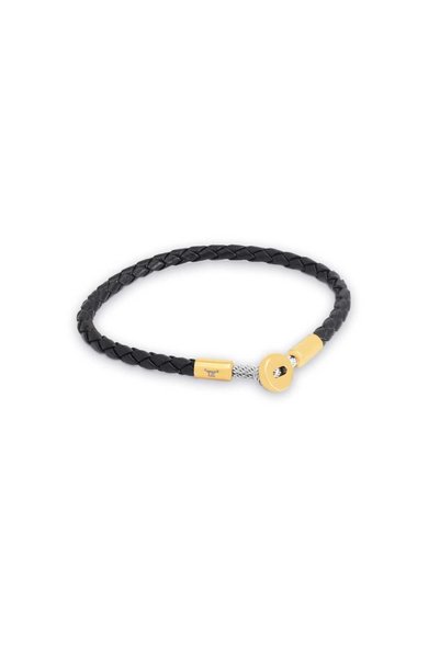 TORO NERO Brățară de damă din piele naturală neagră Simple
