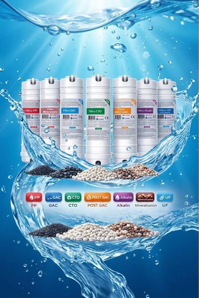 QuTek Set filtre de schimb pentru Purificator apa Aqua Pura Qutek- necesar pe...