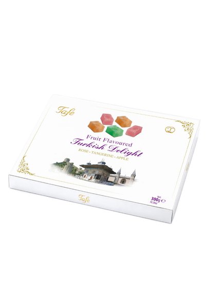 TAFE Mixed Turkish Delight with Fruit and Rose Flavor 300 Gr