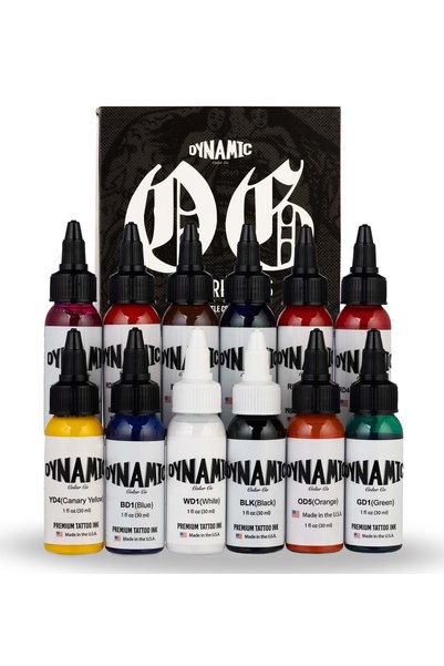 Dynamic OG Set 12 Adet 1oz/30ml Renkli Dövme Boyası Seti