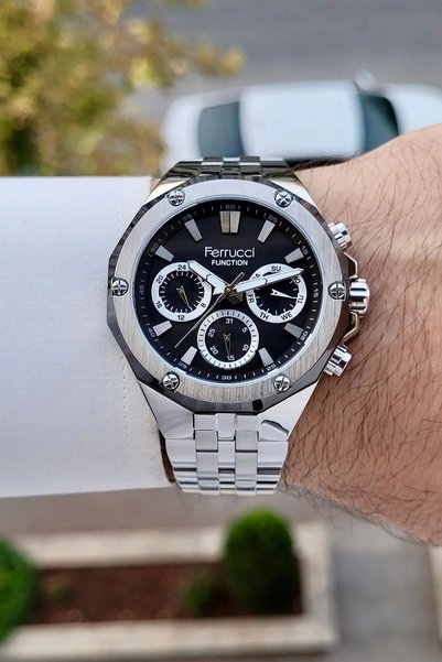 Ferrucci Dial Black Strap Metallic Color Indicators Active 2 Year Warranty Me...