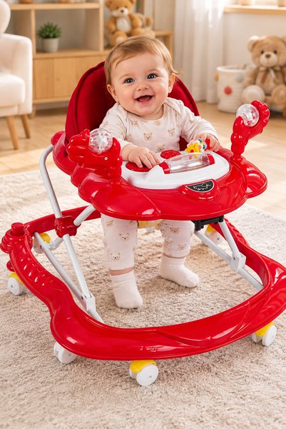 Tommybaby Lüx Müzikli Oyuncaklı 3 Kademeli Yürüteç