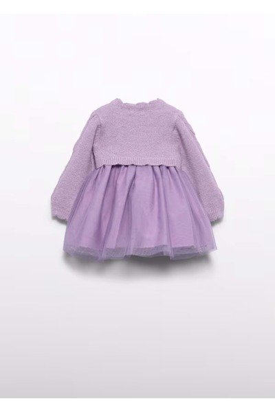 Abel & Lula Baby Girl Sweater Dress Lila