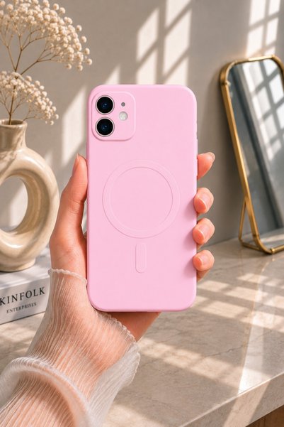 Ithink Iphone 11 Kamera Korumalı Magsafe Kapak PEMBE