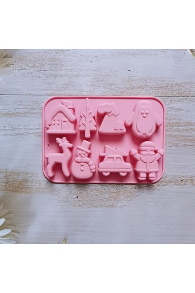 Choice 011pink Silicone Chocolate Mold Christmas Shape Design Decorating Baki...