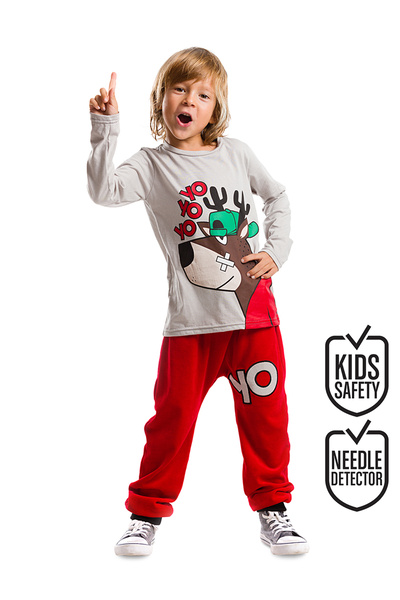 MSHB&G Yo Yo Yo Kadife Erkek Çocuk T-shirt Pantolon Takım