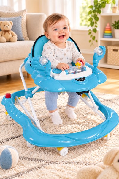Tommybaby Lüx Müzikli Oyuncaklı 3 Kademeli Yürüteç