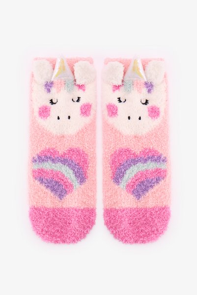 Penti Kız Çocuk Gül Kurusu Unicorn Soket Çorap