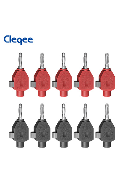 Choice P10067-2C-10PCS Cleqee P10067 4mm Banana Plugs Quick Wiring Connect Ba...