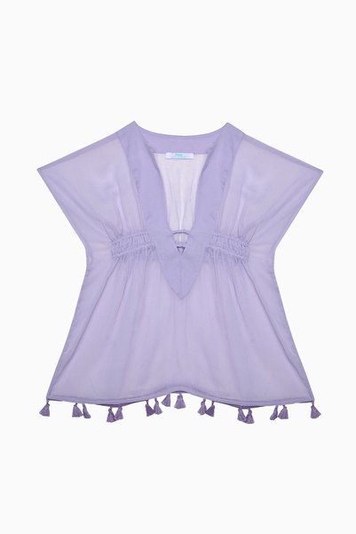Penti قفطان قصير أساسي برقبة على شكل حرف V للفتيات من Lilac