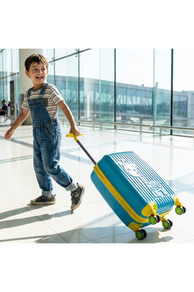 My Valice Kids Abs Çocuk Valizi Zürafa Mavi