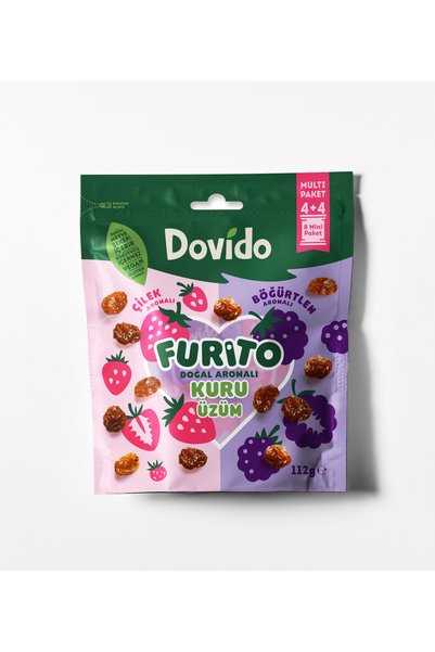 Dovido Multi Furito Doğal Çilek&Böğürtlen Aromalı Kuru Üzüm- 112 gr. (8 adet ...