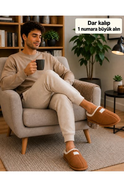 MOON CLOUD Unisex Sıcak Tutan Rahat Peluş Kapitone Ev Terliği Ev Botu Kışlık Yumuşak Taban Ev Botu ZYN264