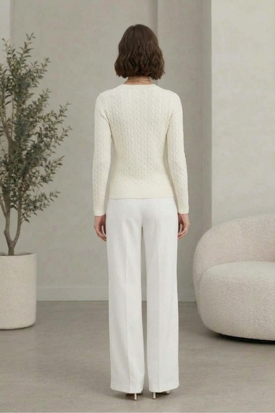 youknitwear you Rio V-Neck 100% Cotton Women's Sweater