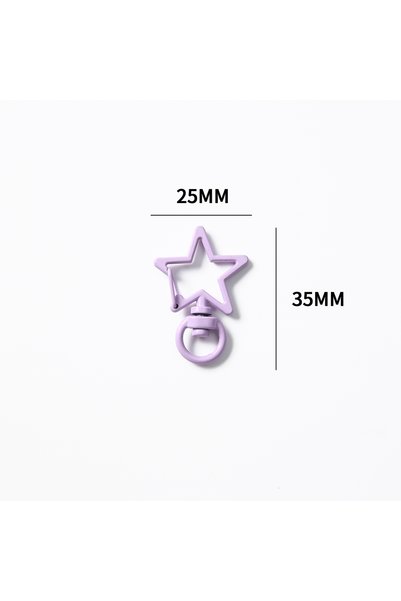 Choice31 10 pcs Purple 10/50/100 pcs Metal Lobster Claw Clasps keyring Five-p...