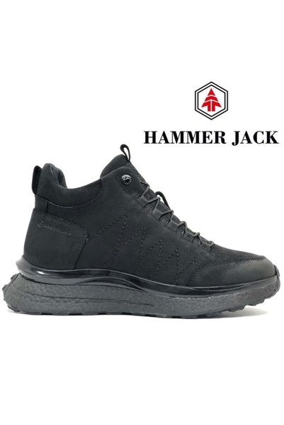 Hammer Jack 102-24940-M حذاء كريك جلد للرجال باللون الأسود