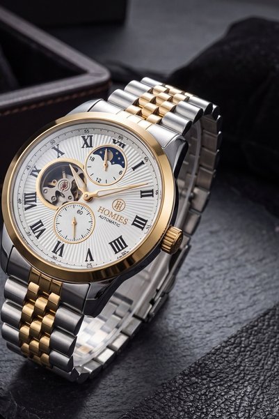 Homies Automatic Steel Strap Men's Wristwatch Gift
