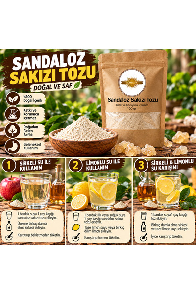 İLMİ ŞİFA Sandaloz Sakızı Tozu Orjinal Sandaroz- Sandoloz (katkısız ) Toz 100...