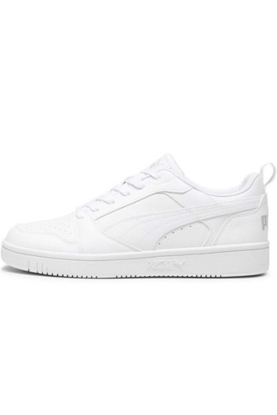 Puma 392328 03 Rebound V6 Low White-Grey Women's Sports Shoes