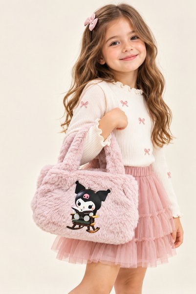 BUCHE Peluş Kuromi & My Melody Kız Çocuk El Çantası