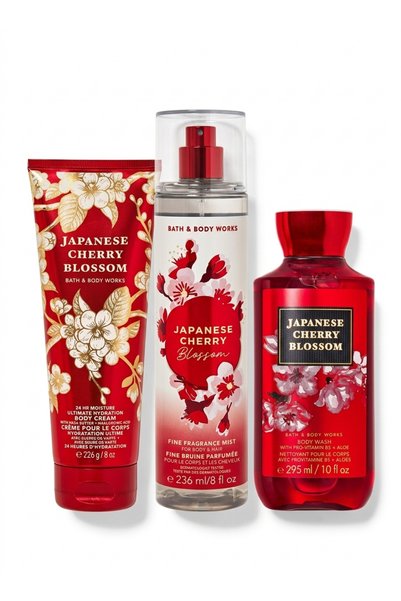 Bath & Body Works Japanese Cherry Blossom Mist، جل الاستحمام والكريم