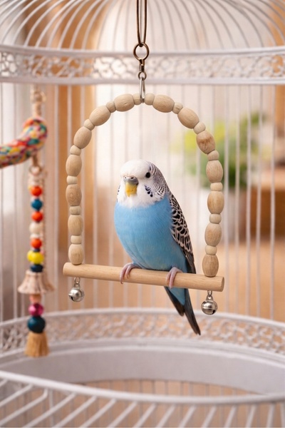 Wooden Bird أرجوحة طائر الببغاء - الموديل 3