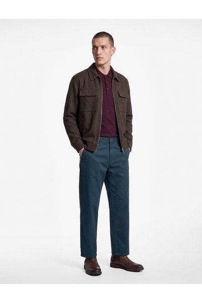 Koton Cotton Comfortable Fit Regular Waist Pocketed Straight Leg Barrel Trousers
