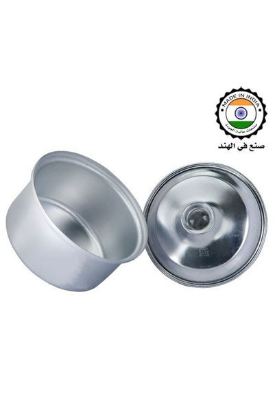 Generic طقم قدور طبخ مطبخ المنيوم سلفر هورس سميك صناعة هندية - 9قطعة غطاء مسط...
