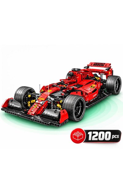 Timebox Set de mașini tehnice F1 1200 piese, interior detaliat, aripă mobilă,...