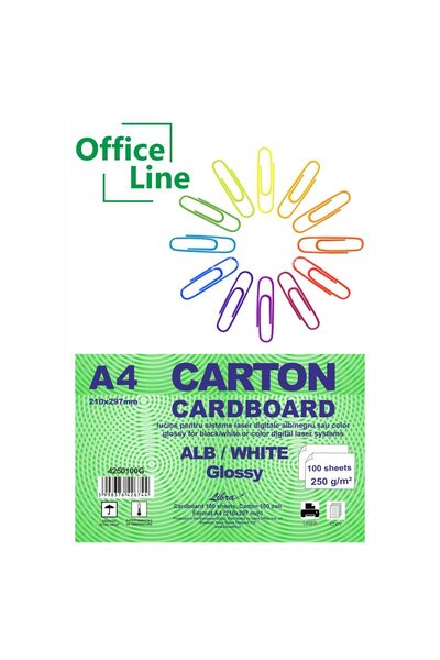 Officeline Carton alb A4 250 gr LUCIOS 100 coli/top