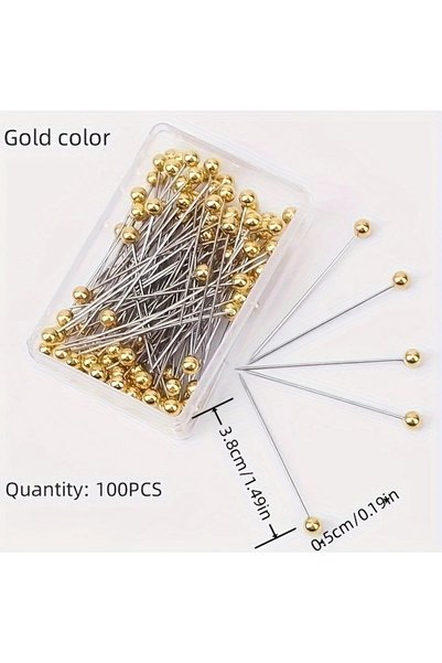 Choice1 Gold 100/box Positioning pins for clothing cutting/cross stitch/DIY h...