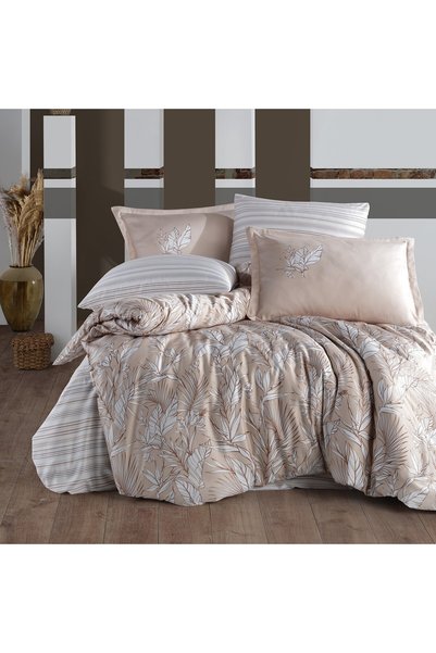 Ralex Lenjerie pat premium Lux Satin 100% Bumbac, 4 piese king size, cearsaf ...