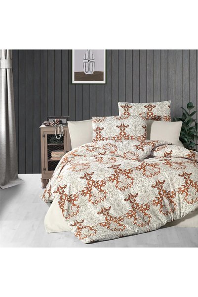 Ralex Lenjerie de pat dublu Bumbac 100% Ranforce 4 piese 240 x 260 cm, Elegan...