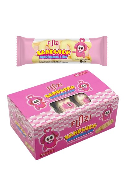 Funzi Marshmallow Sandwich - Özel Ambalajlı Atıştırmalık Şekerleme 30 Adet