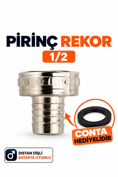 CinaMax Bahçe Musluğu ve Batarya Hortum Aparatı Pirinç Rekor İç Dişli 1/2"
