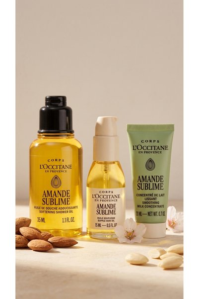 L'Occitane Badem Vücut Bakım Tanışma Seti, Seyahat Boy, 3'lü Set