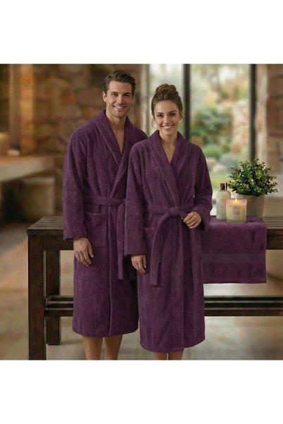 Ralex Halat de baie și SPA Hotel cu guler Kimono Velur 100% Bumbac, unisex L-...