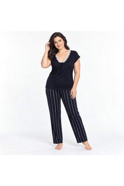 IŞIK طقم بيجاما نسائي ISIK Lace Touch – مقاسات كبيرة