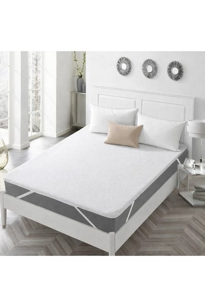 Ralex Protecție saltea pat 120x200, frotir bumbac 100% impermeabilă, Alb