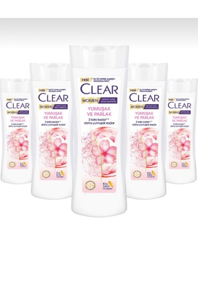 Clear شامبو فعال ضد القشرة للنساء ناعم ولامع 350 مل * 5 قطع