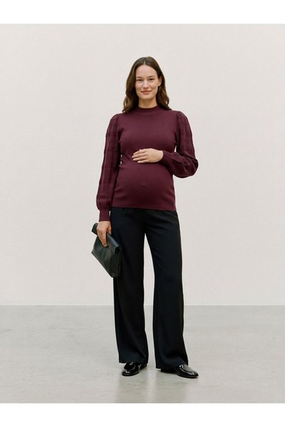Vero Moda Maternity Strickpullover Normal geschnitten Hoch geschlossen Ballon...