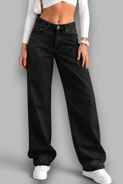MY ARJA JEANS Γυναικείο παντελόνι με αγκράφα στο πίσω μέρος, χαλαρή εφαρμογή,...