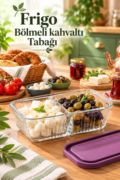 humazeyy 2’li Frigo bölmeli saklama kabı, kahvaltılık,